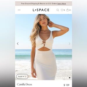 L Space White dress, medium